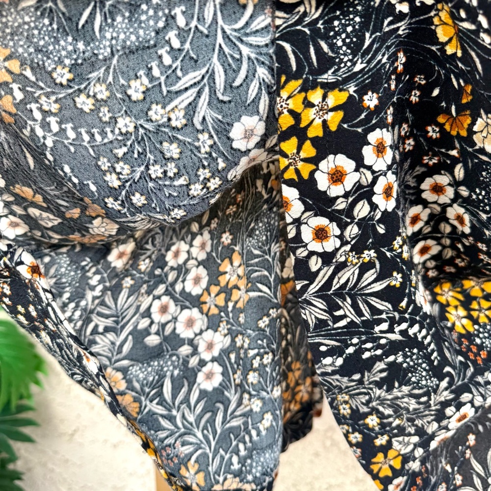 H&M 
Floral Black and Orange Women's Dress - Picture 8 of 14
